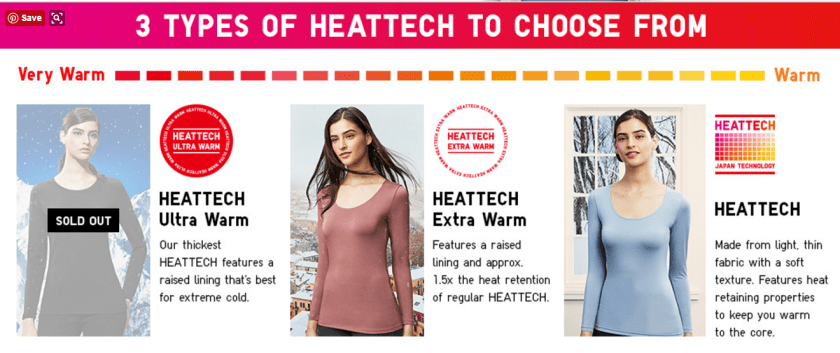 Uniqlo heat tech